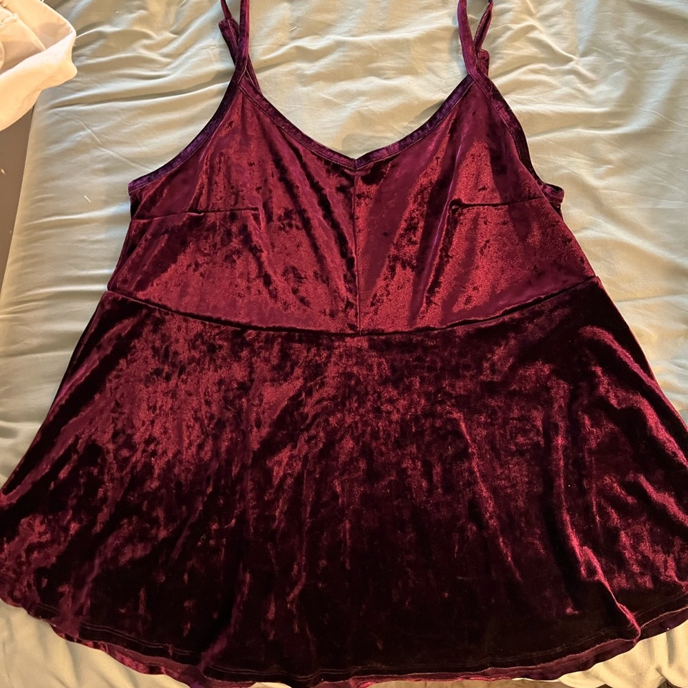 Plus Size Purple Velvet Cami